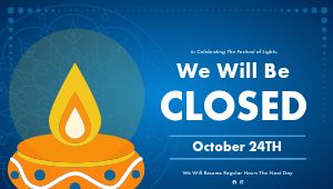 Closed on Diwali Digital Marketing Board