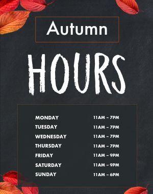 Autumn Hours Poster