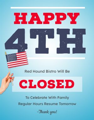 4th of July Hours Flyer