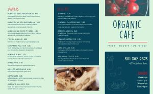 Organic Cafe Takeout Menu