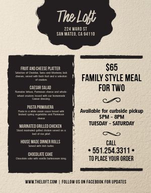 Limited Family Takeout Menu