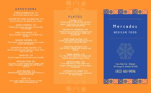 Industrial Mexican Takeout Menu