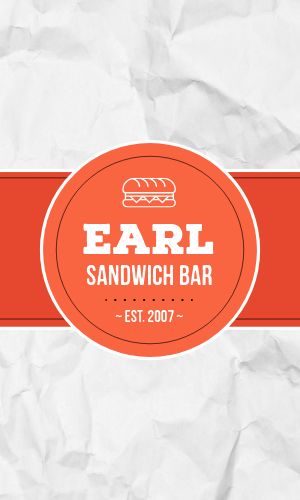 Sandwich Bar Business Card