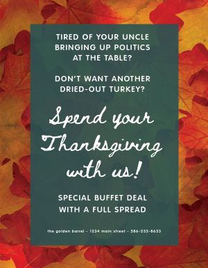Thanksgiving Meal Flyer