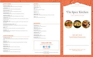 Spicy Indian Takeout Menu