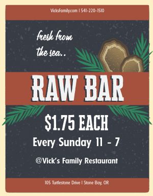 Raw Bar Flyer