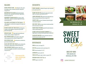 Simple Green Cafe Takeout Menu