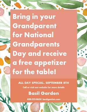 Grandparents Day Special Flyer