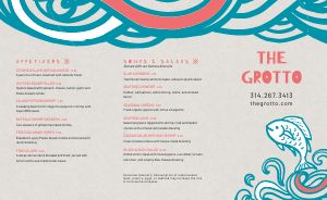 Abstract Seafood Takeout Menu