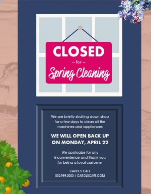 Closed Spring Cleaning Flyer