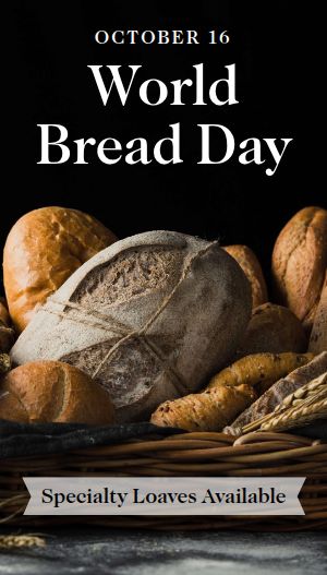 World Bread Day Vertical Digital Screen