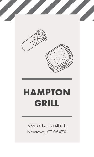 American Grill Business Card