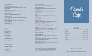 Complete Family Takeout Menu