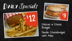 Checkered Chalkboard Daily Specials Digital Screens