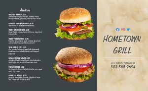 Hometown Grill Burger Takeout Menu