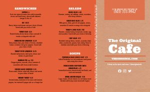 Simple Cafe Family Takeout Menu