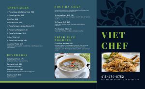 Vietnamese Eatery Takeout Menu
