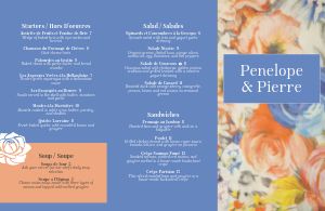 French Painting Folded Menu
