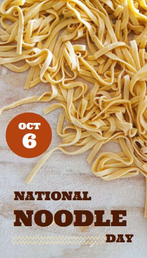 National Noodle Day Vertical Digital Screen
