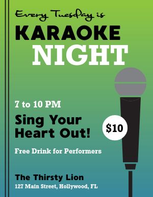 Karaoke Night Flyer