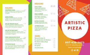 Abstract Pizza Takeout Menu