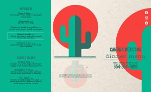 Mexican Cantina Takeout Menu Example