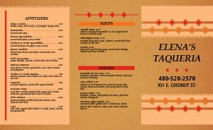 Restaurant Mexican Takeout Menu