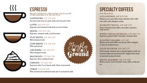 Organic Coffee Digital Menu Board