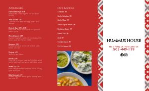 Middle Eastern Tile Takeout Menu