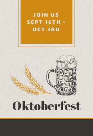 Oktoberfest Table Card