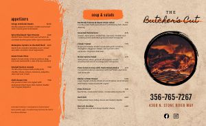 Steakhouse Grill Takeout Menu