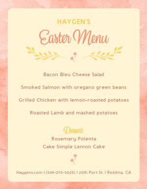 Easter Foods Flyer