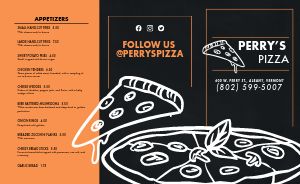 Pizza Pie Takeout Menu Example