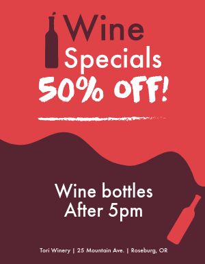Wine Discount Flyer
