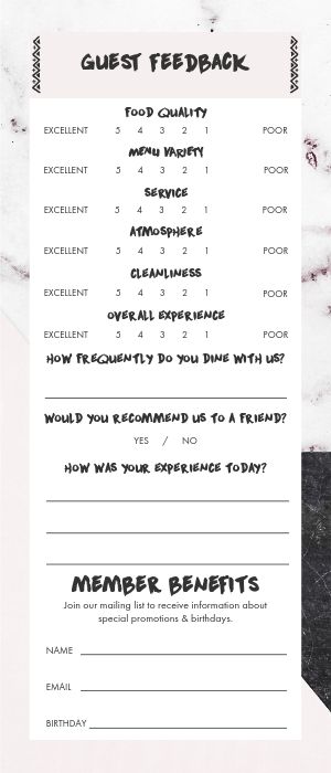 Slate Comment Card