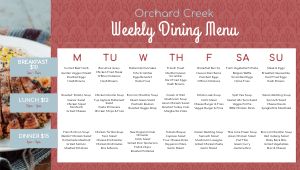Dining Hall Weekly Digital Menu Board