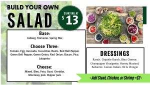 Build Your Own Salad Digital Menu Board