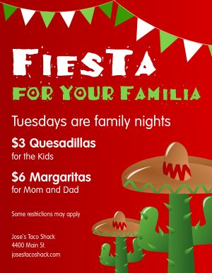 Mexican Family Night Flyer