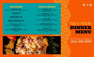 Mexican Dining Takeout Menu