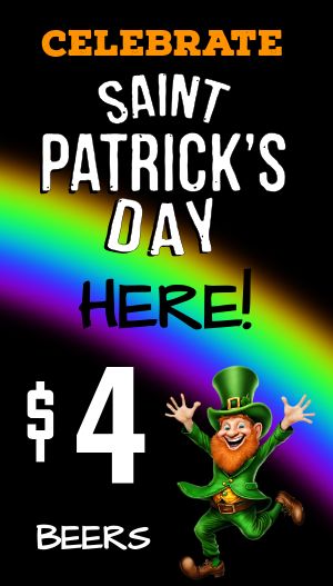 Vertical Leprechaun St Patricks Digital Promotion Screen