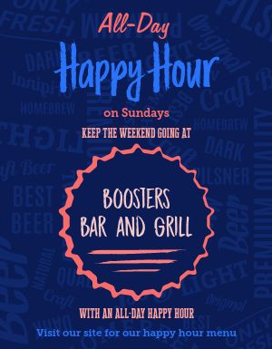 All Day Happy Hour Flyer