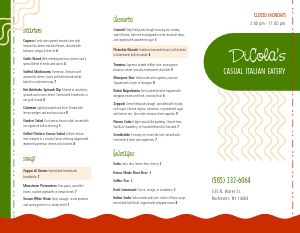 Red and Green Italian Takeout Menu