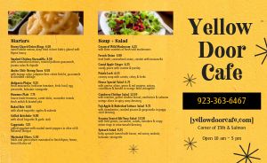 Yellow Salad Cafe Takeout Menu