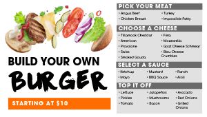 Bold Build a Burger Photo Grid Digital Menu Boards