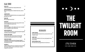 Simple Bar Takeout Menu Example