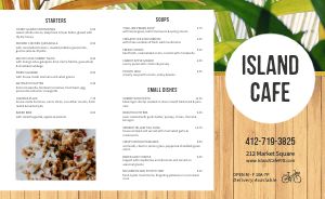 Island Cafe Takeout Menu