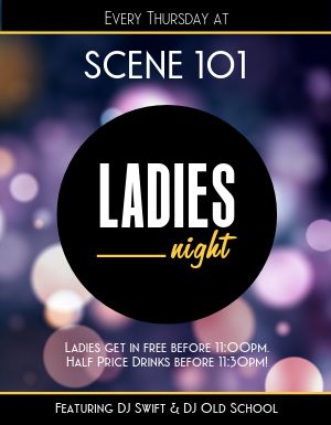 Ladies Night Club Flyer
