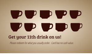 Coffee Cup Punch Card