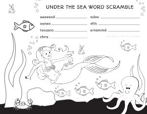 Seafood Scramble Kids Menu