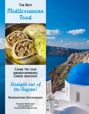 Greek Seafood Flyer